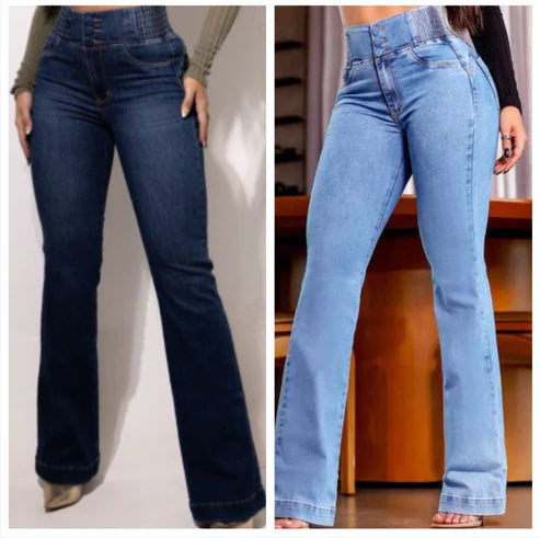 Elise | Stretch Flare Jeans mit hoher Taille