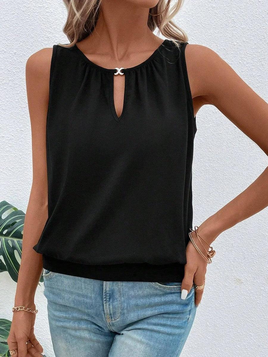 Elise ™ | Black Plain Top