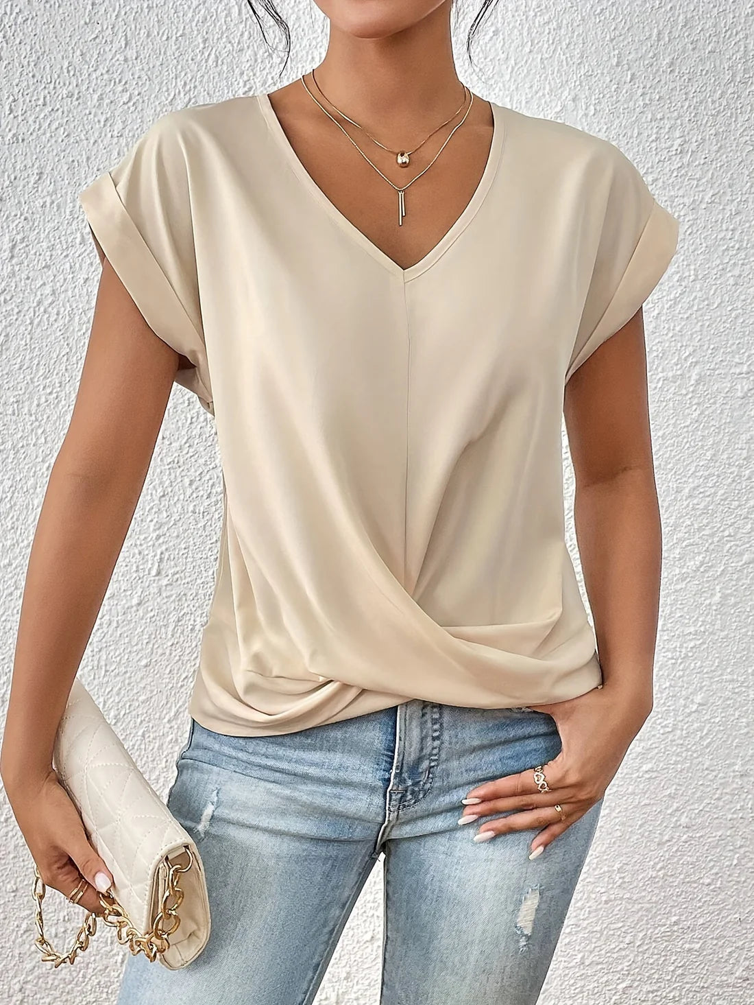 Elise | Casual T-Shirt mit V-Ausschnitt