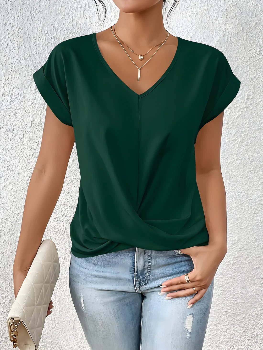 Elise | Casual T-Shirt mit V-Ausschnitt