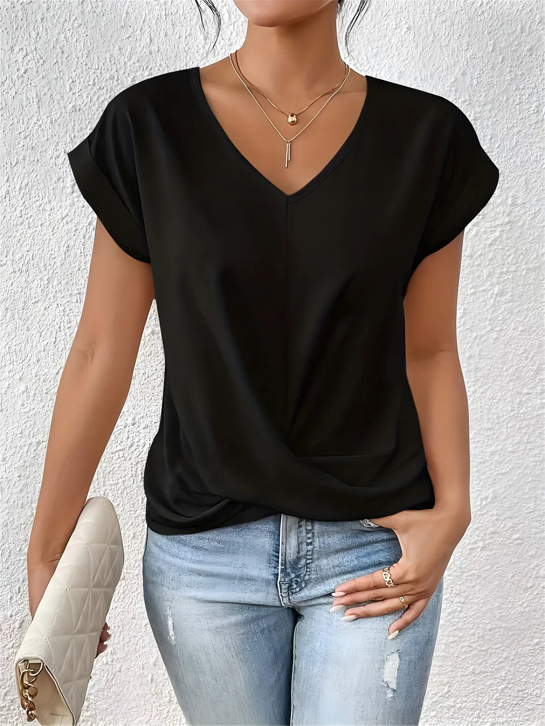 Elise | Casual T-Shirt mit V-Ausschnitt