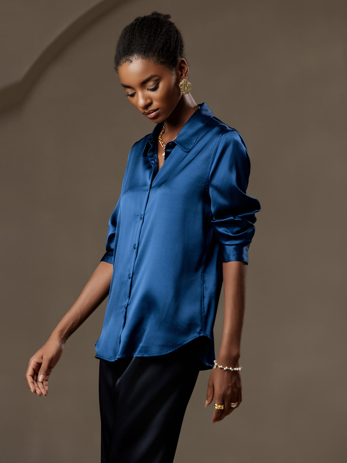 Style ™ | Solid Color Basic Lapel Shirt