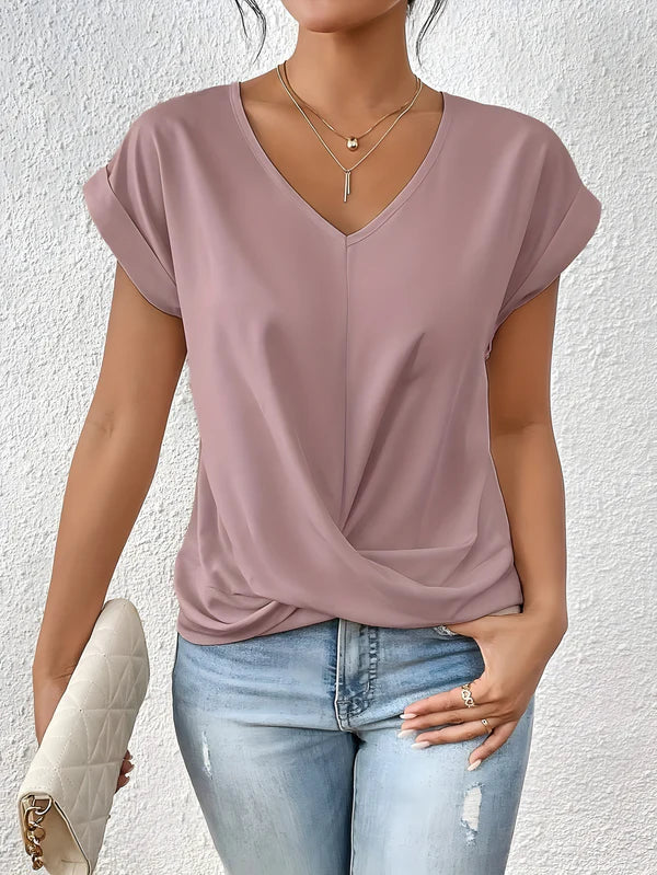 Elise | Casual T-Shirt mit V-Ausschnitt