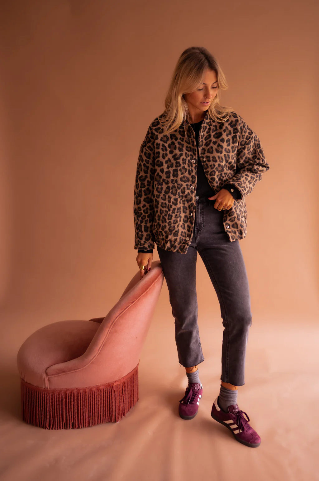 Fiorenza | D'Leopard-Bomberjacke