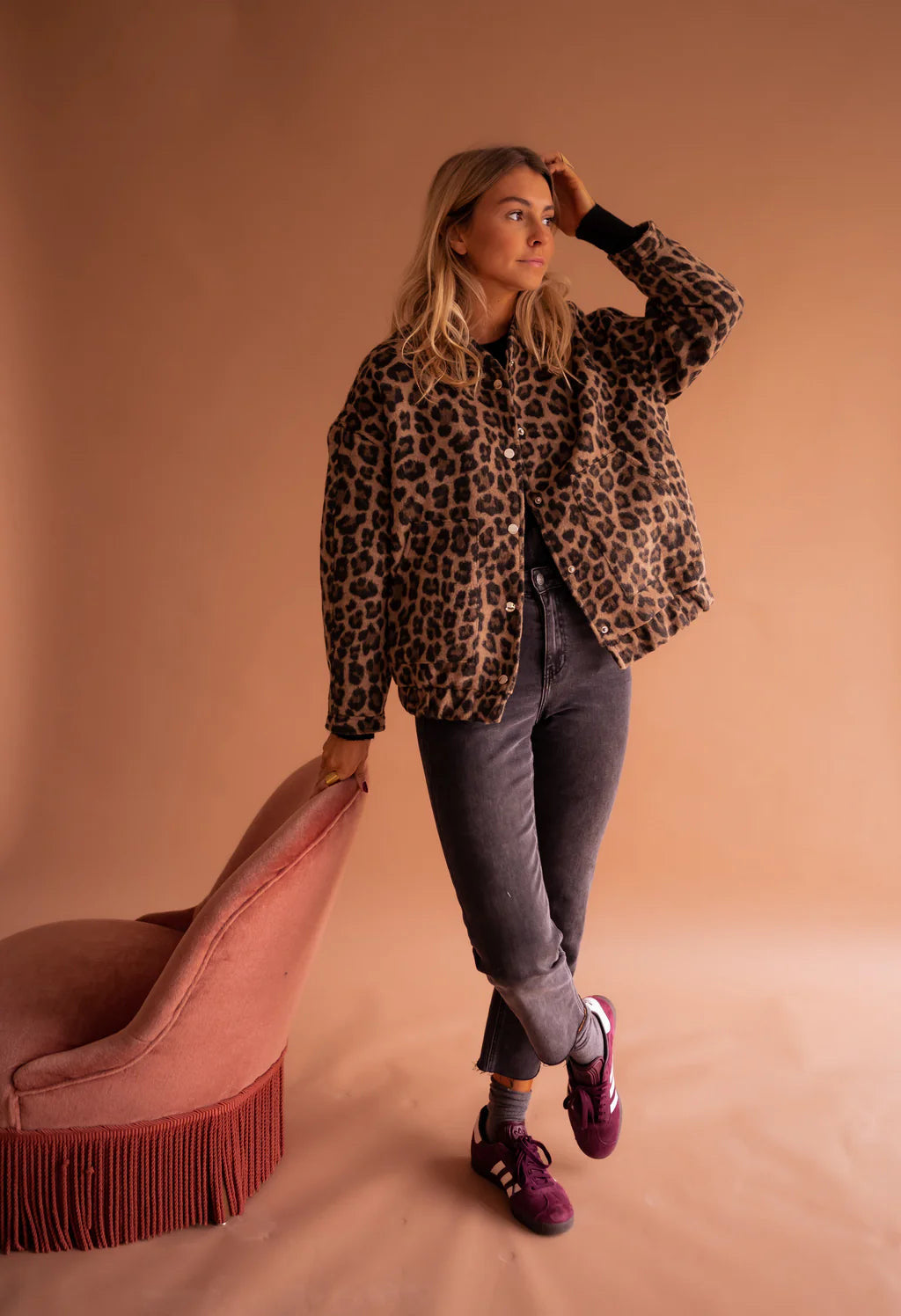 Fiorenza | D'Leopard-Bomberjacke