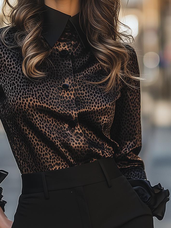 Style ™ | Leopard Print Satin Blouse